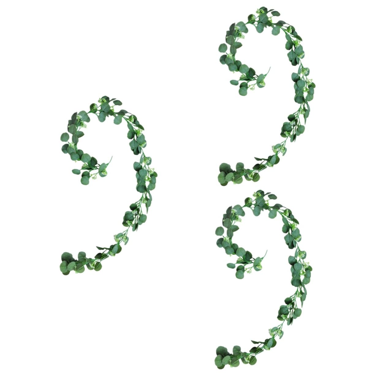 IMIKEYA 3piezas Guirnalda De Artificial Verde Simulado para Decoración De y Lifelike Rattan para Bodas y