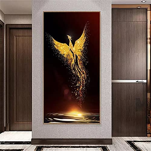 Diamond painting phénix strass cristal complet 50x100cm haute brillance