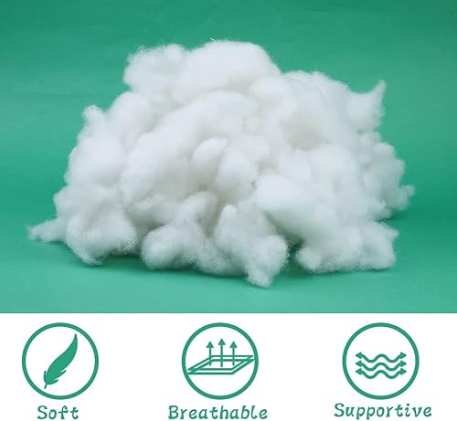 Miniatura 3 de Fibra de poliéster, relleno de fibra de poliéster de 5.29 onzas, relleno de fibra para manualidades, relleno de almohada, relleno de fibra de alta