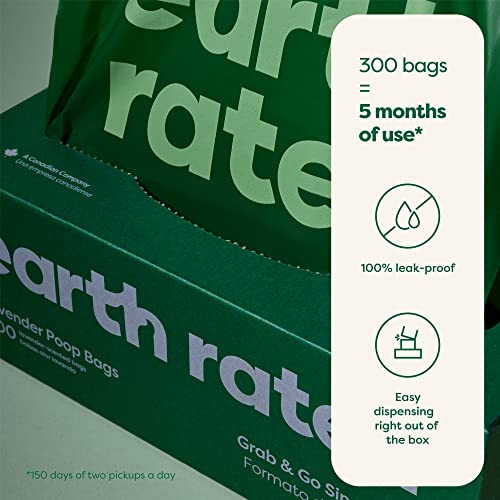 Earth Rated Dog Poo Bags, Thick Grab and Go Single Roll, Ideal for Backyard Pickups, Lavender Scented, 300 Bags - Image 5