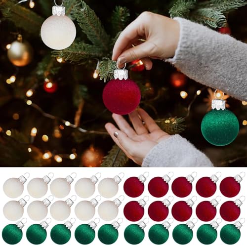 Décorations de Noël extérieures et intérieures : lot de boules de flocage