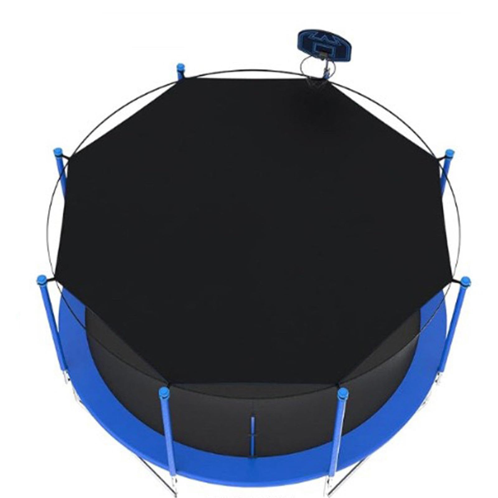 kowaku Trampoline Shade Cover, Black Easy to Install for 8 Poles Tearproof Trampolines Canopy, Sun Protection Cover, 10ft
