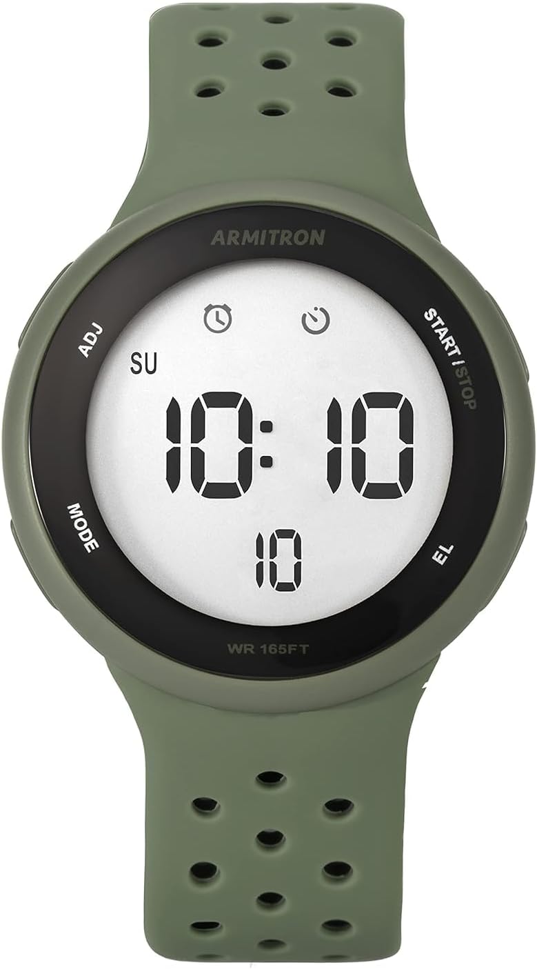 Unisex Digital Chronograph Silicone Strap Watch, 40/8423