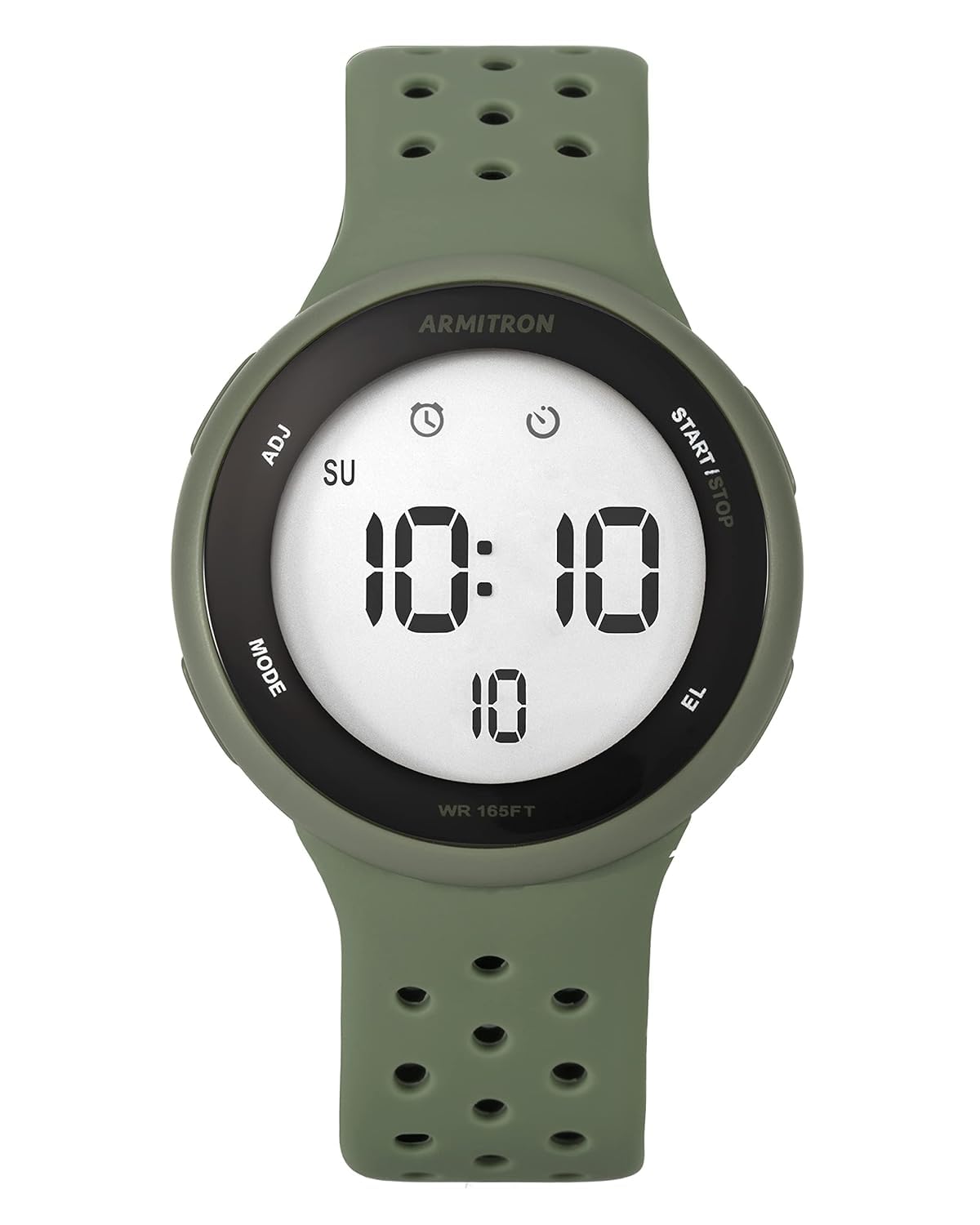 Unisex Digital Chronograph Silicone Strap Watch, 40/8423