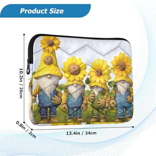 Funda impermeable para portátil 13-14 pulgadas Gnomos con girasoles miniatura 3