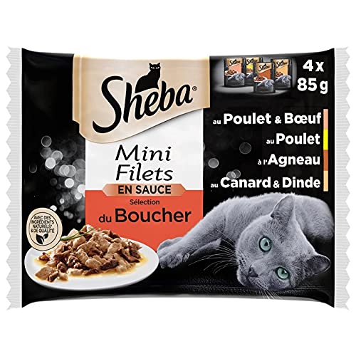 Animalerie - Sachet Fraicheur Mini Filet Sauce Sélection Boucher 340G - Lot De 4 - Livraison Gratuite