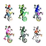 Kommt fertig zum Aufhängen: Ein Metallschlüsselloch auf beiden Seiten der Rückseite dieser Gecko-Wandkunst passt über Schrauben, Nägel und alle Kleiderbügel und ermöglicht eine einfache Anzeige.