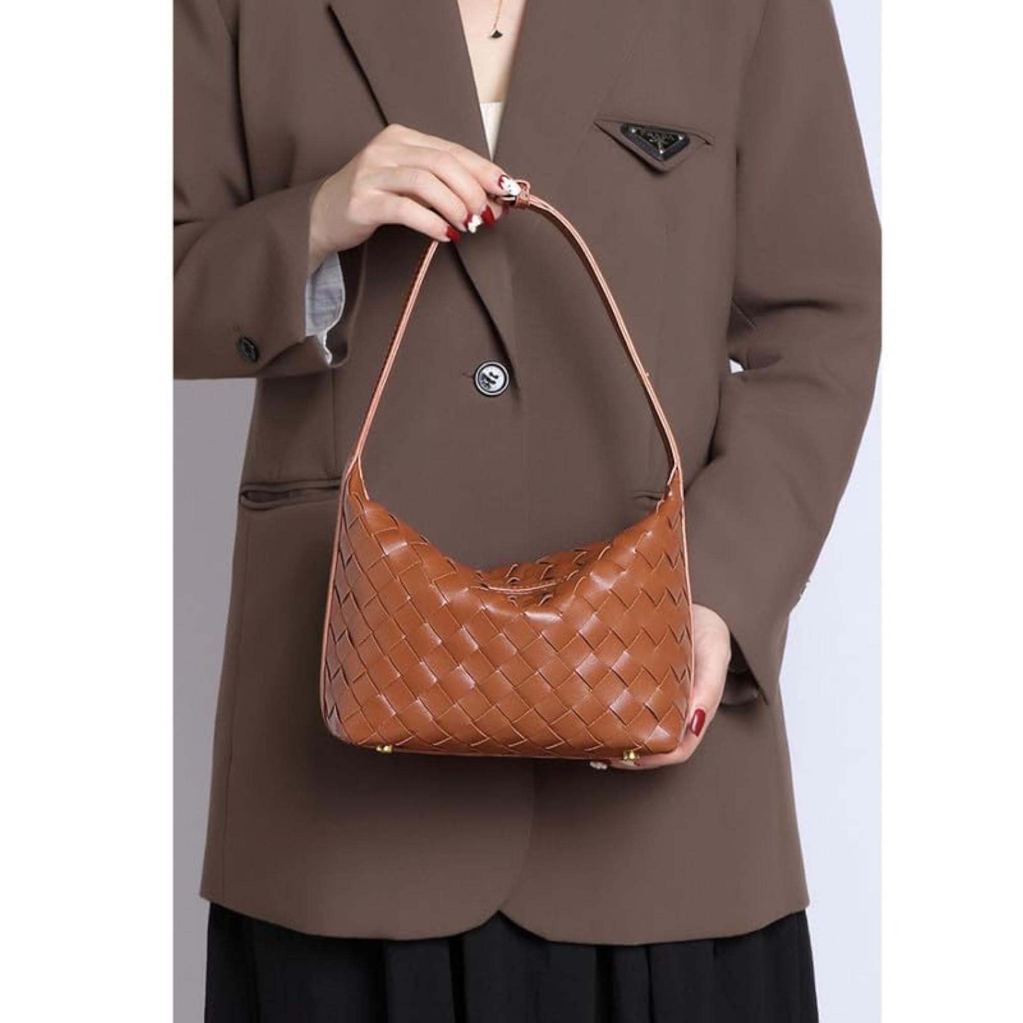 Handmade Woven Handbag for Women, Lightweight Foldable Bag
