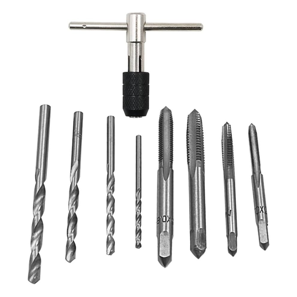 See full amazon price history chart for UPTODATETOOLS 9 Pcs Adjustable T-Handle Ratchet Tap Holder Wrench Tap Wrench Set Handle Ratchet Machine Screw Thread Metric Tap Drill Set 4 Pcs Metric Taps Set M3-M6 Taps, 4 Pcs Drill Bits UPTODATETOOLS 9 Pcs Adjustable T-Handle Ratchet Tap Holder Wrench Tap Wrench Set Handle Ratchet Machine Screw Thread Metric Tap Drill Set 4 Pcs Metric Taps Set M3-M6 Taps, 4 Pcs Drill Bits (B0D3V75QM3) Amazon Price History, Amazon Price Tracker