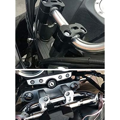 Motorcycle Handlebar Risers 1 1/8 inch 28mm or 7/8 inch 22mm Universal Handle Bars Mount Clamp Fit Harley Kawasaki Suzuki Yamaha Honda Sportster Road King Cruisers Choppers ATV Dirt Bike KTM Husaberg
