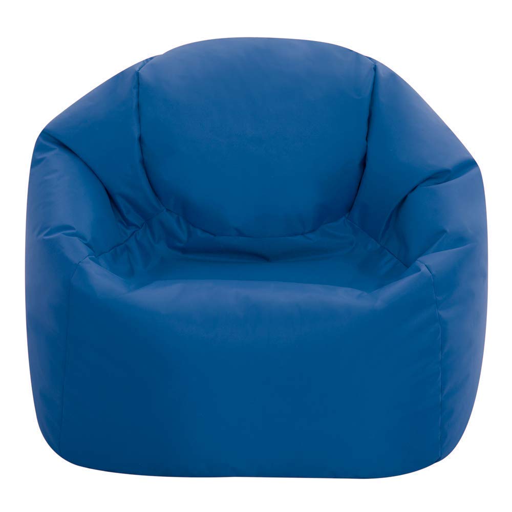 Bean Bag BazaarHi-Rest Kids Bean Bag Chair, Blue, 2 Pack, Indoor Outdoor Water-Resistant Fabric, Kids Chair with Filling Included, Garden, Outdoor Seating, Playroom, Bedroom