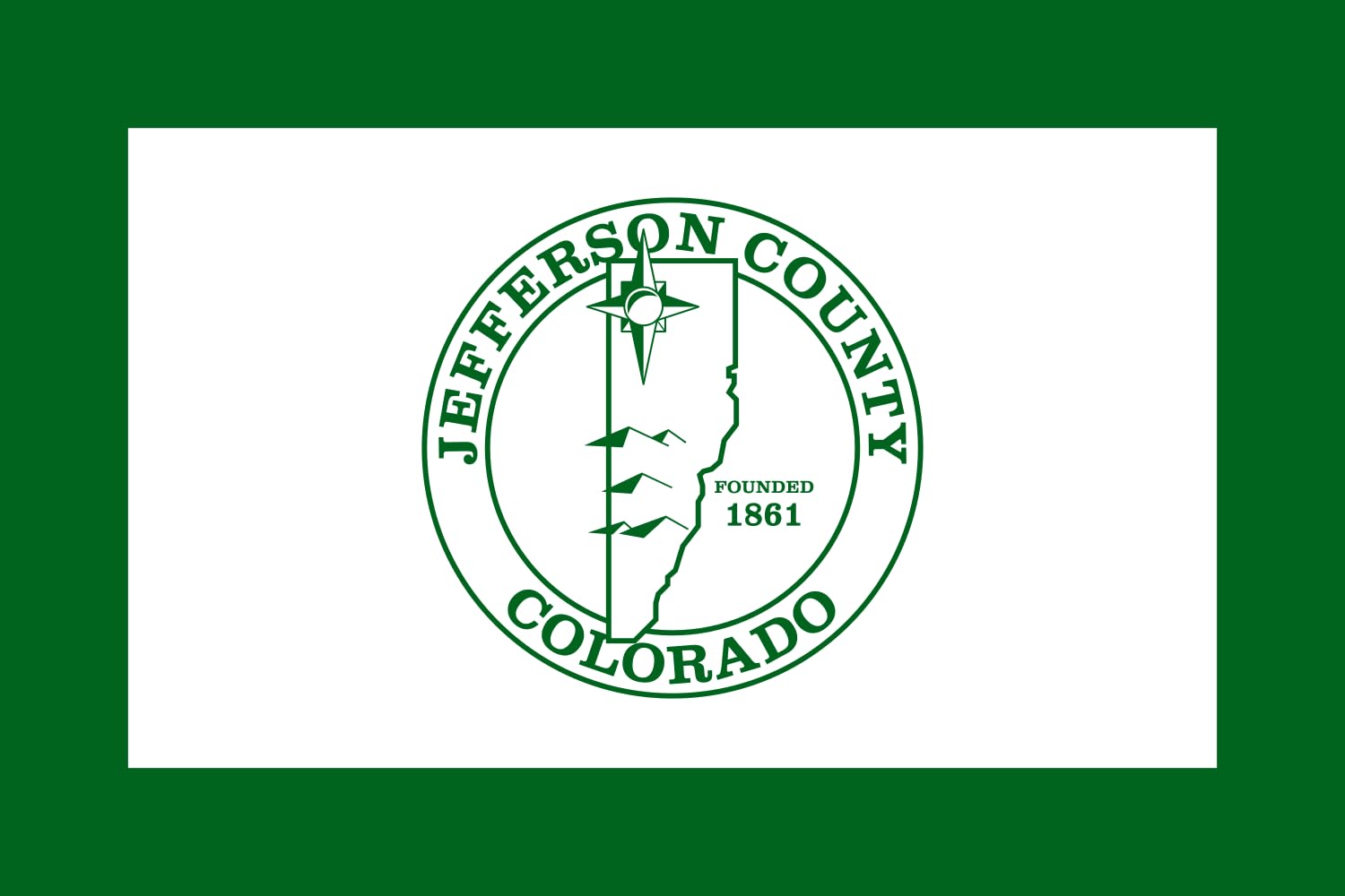 Drapeau Jefferson County Colorado pavillon américain grand format