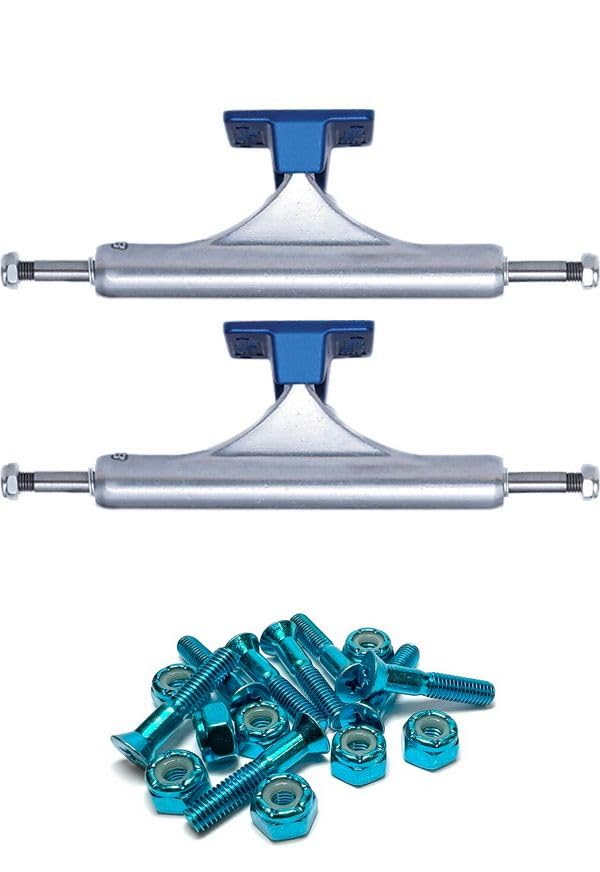 Slappy Truck Company ST1 Classic Hollow Polished/Blue Skateboard Trucks - 5.4