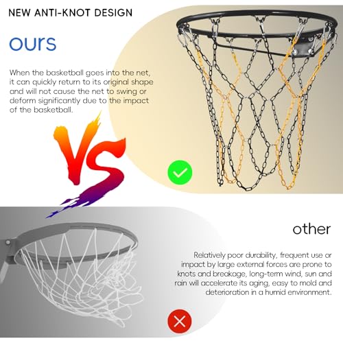 Image of Basketball Net Heavy Duty Replacement,Carbon Steel Chain Basketball net