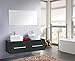 Simba Srl Mobile Bagno CARDELLINO arredo Bagno arredobagno 150 cm Nero Laccato Mobile + lavandini + Specchio + 2 miscelatori Completo Moderno Il Piu Venduto