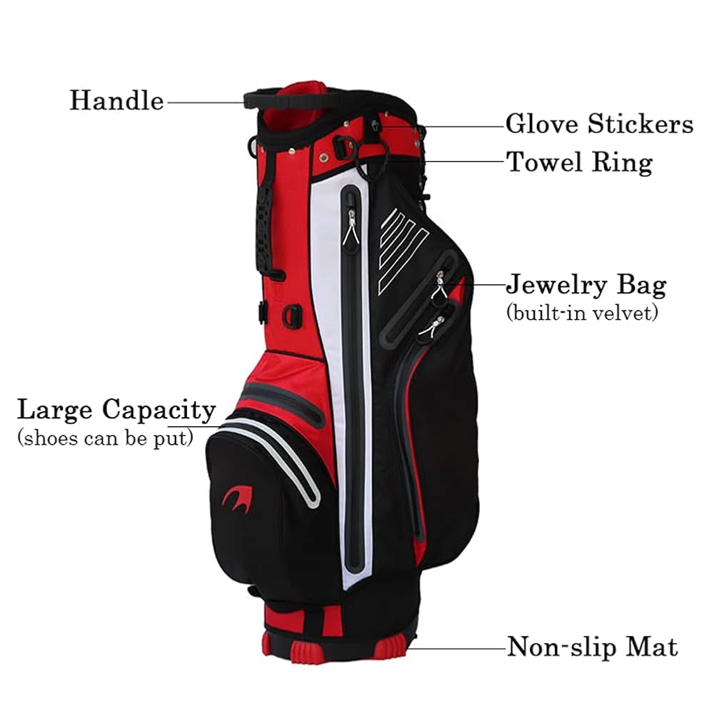Amazon | 軽量で耐久性のスタンドキャディバッグ、ゴルフ