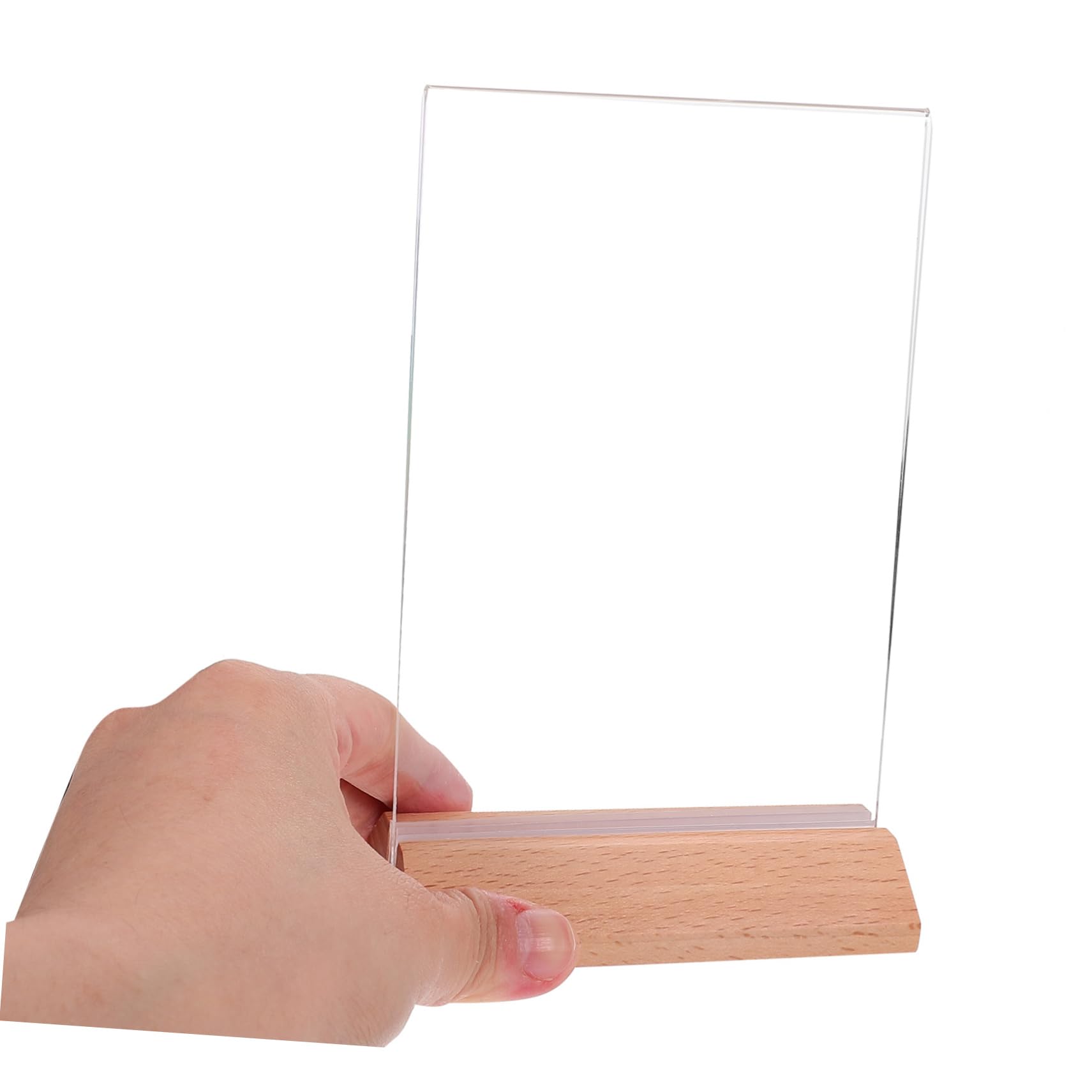 DECHOUS 6stücke Acryl-displayständer mit Sockel Acryl-etikettenständer Präsentationsständer aus Schilderhalter für Menüs und Poster -display für Geschäft und Zuhause -tisch