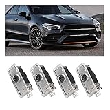  NOIFATY Luz de Puerta de Coche 2 unids Compatible con Mercedes Benz E Cla CLA CLA Class LED LED Logo Light Corte CORTEY Ghost SHUFT Auto Emblem (Color : 2 Pieces, Emitting Color : For Mercedes Logo)