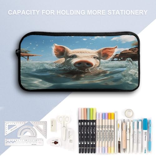 Printed Backpack With Lunch Pack Storage Box Case PigSwim Bathe 3pcs Lightweight Travel Backpack4