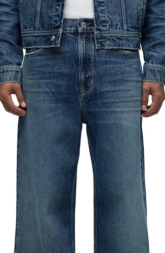 HUDSON Men's Luca Loose Fit Wide Leg Denim Pant4