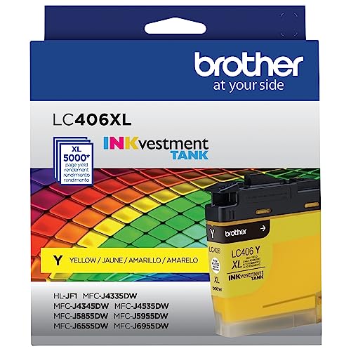 Image of Brother LC406XLY High Yield Yellow Ink Cartridge
