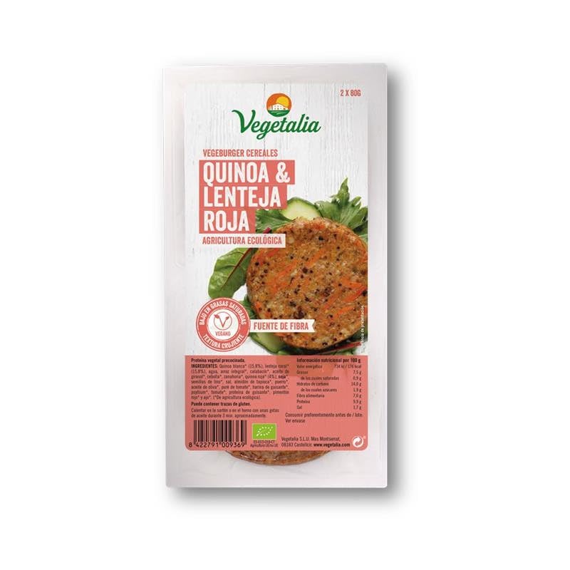 Vegeburguer lentejas y quinoa Bio 160g