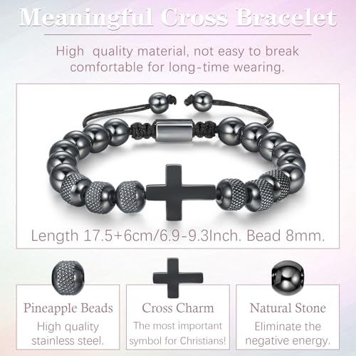 Pulseras con cruz para adolescentes: recuerdos religiosos de comunión 5