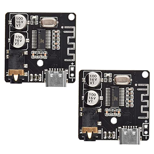 Heemol 2 Stück VHM-314 Bluetooth Receiver Board 3.7-5V 5.0 MP3 verlustfreie Decoder Board Wireless Stereo Music Module TPYE-C Schnittstelle