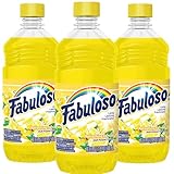 Fabuloso All Purpose Cleaner Lemon, Fabuloso Floor Cleaner, Multi-Purpose Cleaner (Pack of 3)