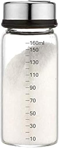 ZETA - Salero y pimentero con tapa ajustable, tapa de acero inoxidable, cuerpo de cristal