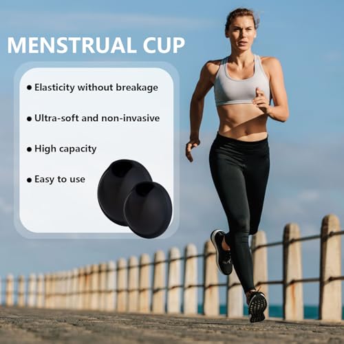 Landrain 2 Stück Menstrual Disc Größen S L, Menstruationsscheibe Wiederverwendbar, Periodenscheibe