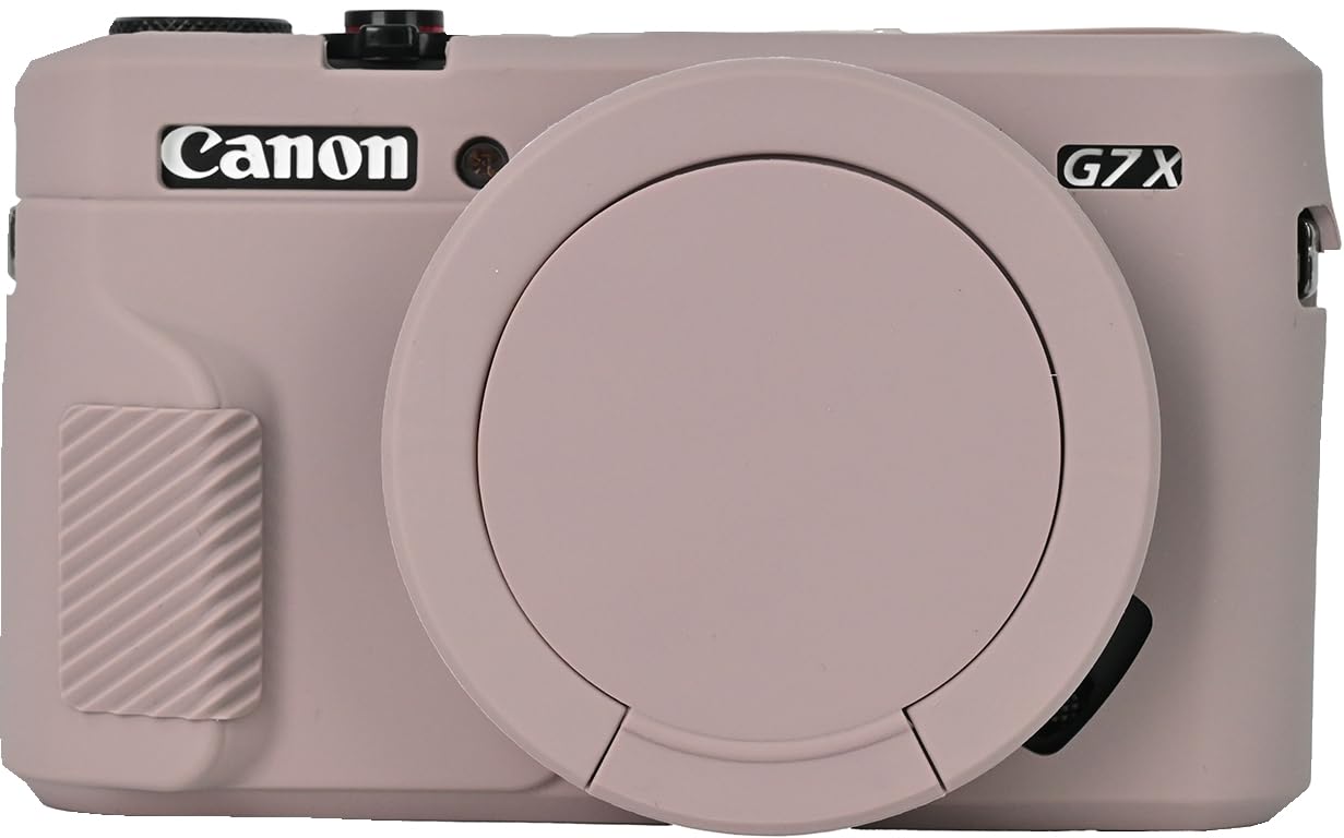 G7X II Camera Case, BMAOLLONGB Fullbody Thin Lightweight Silicone Camera Skin Body Rubber Cover Case for Canon PowerShot G7X II (Khaki)