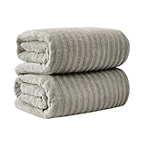 Great Bay Home 2 Pack Bath Sheet Set - 100% Cotton Towel Set - Absorbent & Quick-Dry Towels for Bathroom (Mid Grey)