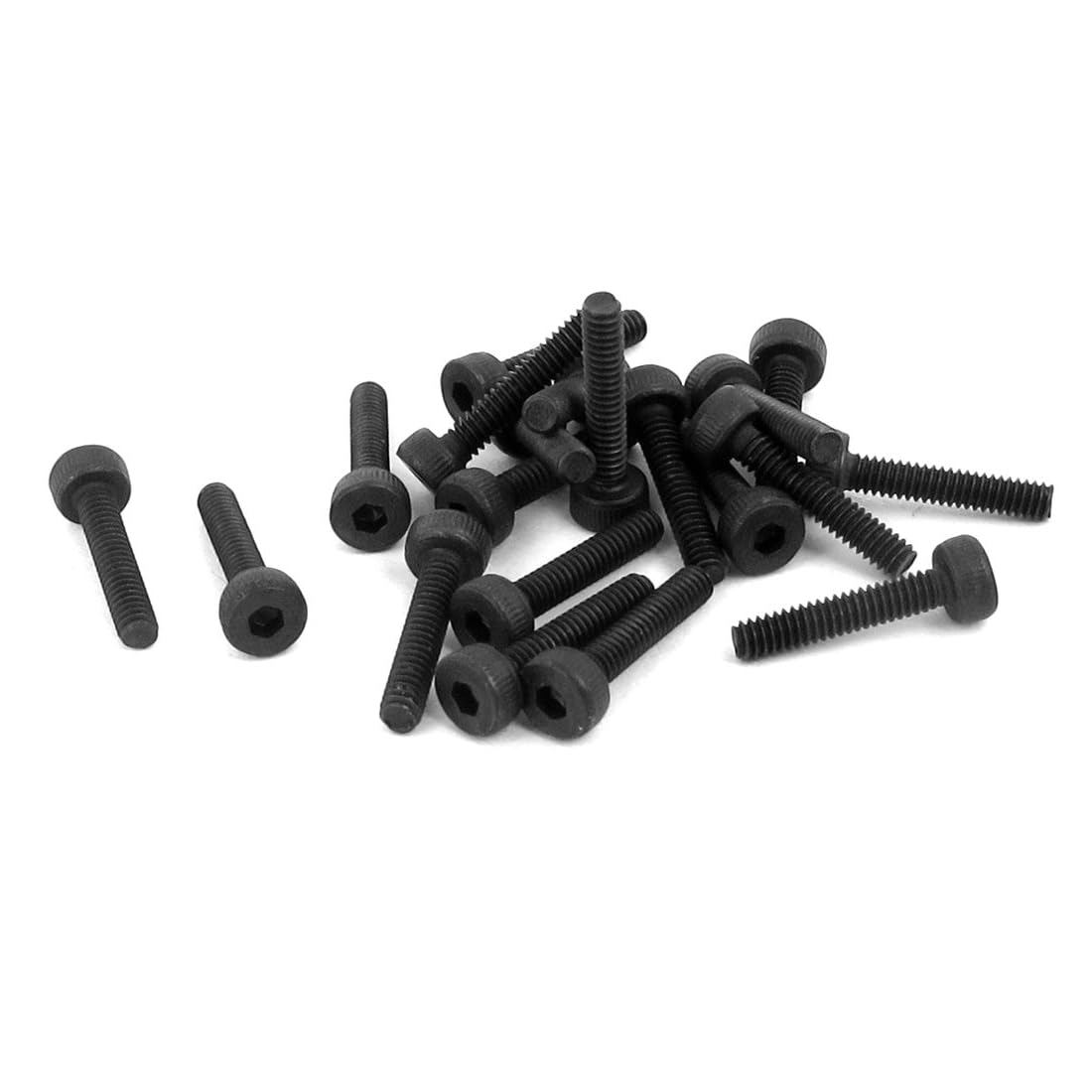 Unifizz M2.5x10 Hex Socket Head Cap Screws Bolts Full Thread 12.9 Grade Alloy Steel Black Oxide Finish Allen Socket Drive Machine Screws 100Pcs — image 1