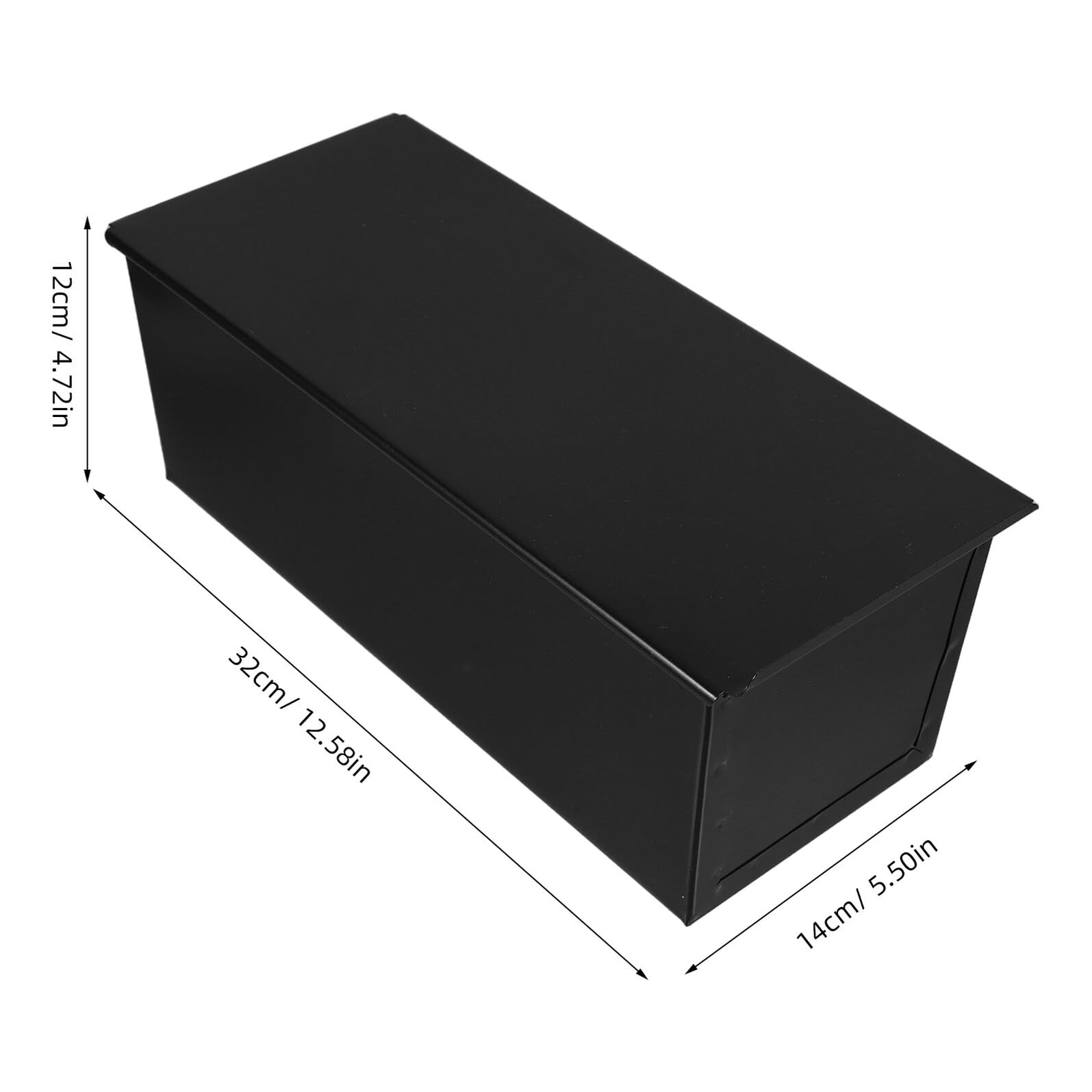 OUNONA Schwarze Antihaft Toastbrot Kastenform aus Metall mit Deckel 1000g Kapazität für Zuhause und Küche Backform für Sandwichbrot und Brot
