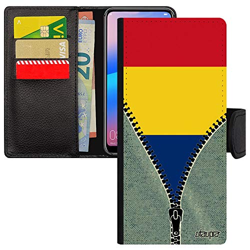 Coque portefeuille Note 20 Ultra Roumanie en cuir PU finition soignee
