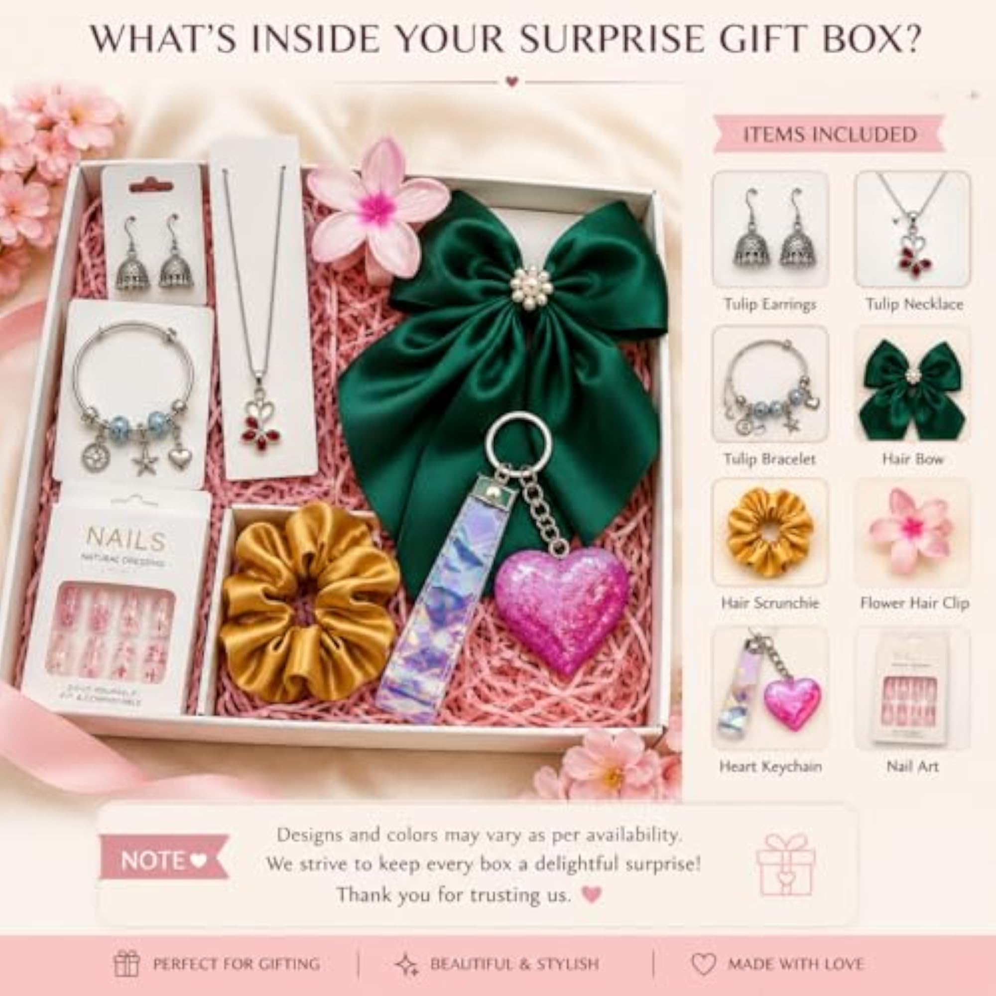 8-Piece Jewellery & Hair Accessories Set, Gift for Her
