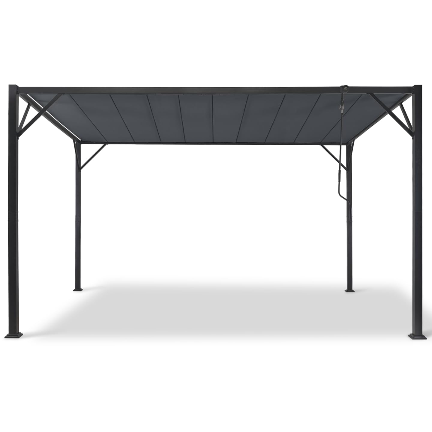 IDMarket - Pergola Lames orientables 3x4 M Gris Anthracite