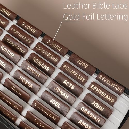 UPAFEXXI-Leather Bible Tabs for Women and Men, Gold Foil Lettering by UPAFEXXI - Image 3