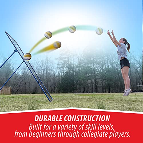 The Original Fully Adjustable 7x4 Feet Volleyball Rebounder Net from Anything Sports - Practice Sets, Spikes and Digs at Any Angle from Home- 12 Month No Questions Asked Warranty - Thumbnail 3