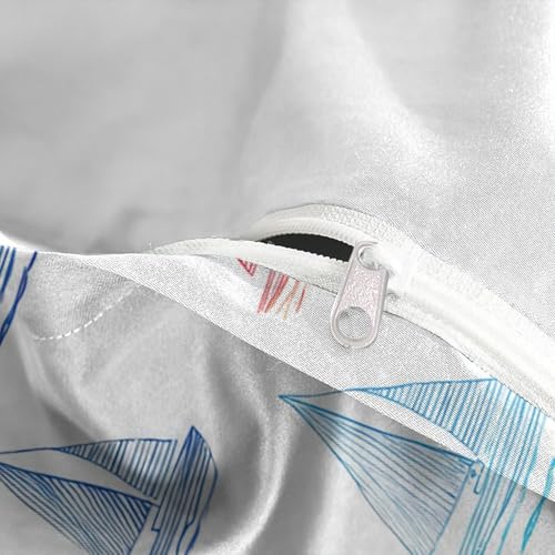 Housse de couette voilier légère et confortable avec fermeture éclair invisible - 8
