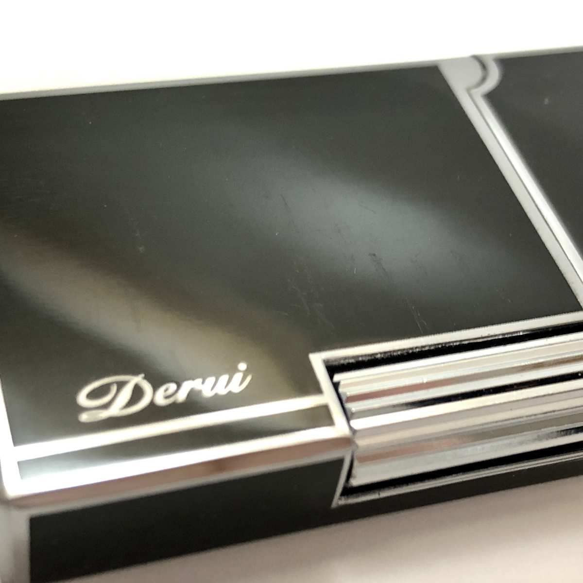 Derui ガスライター ライター 彫刻 シルバー 銀色 高級 高級感