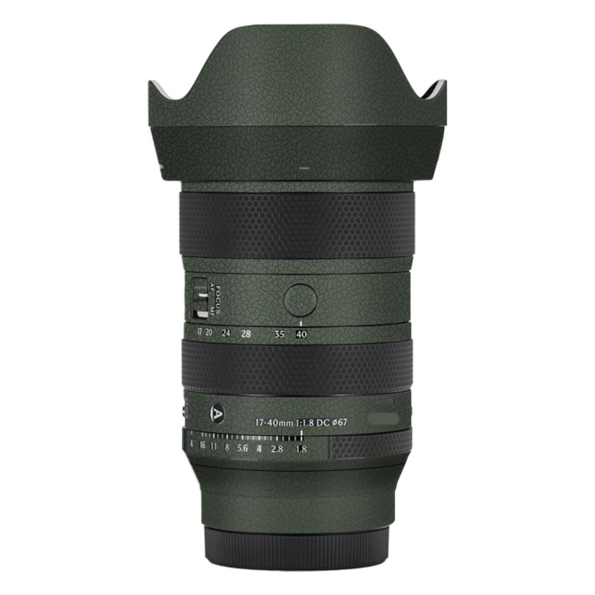 17-40 1.8 Camera Lens Sticker for Sigma 17-40mm F1.8 DC fit for Sony E L Mount Coat Wraps Film Protector Vinyl Decal Skin(Leather Green)
