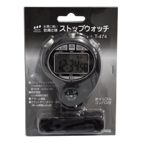 ストップウォッチ Amazon.co.jp: ストップウォッチ 防滴仕様 ホイッスル・コンパス付 BK