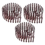 GARIOUANS 3 Piezas Mini de Jardín Madera Valla Decorativa para Casitas de Muñecas Borde Natural para Micro y Exhibiciones Educativas Resistente y Ligera
