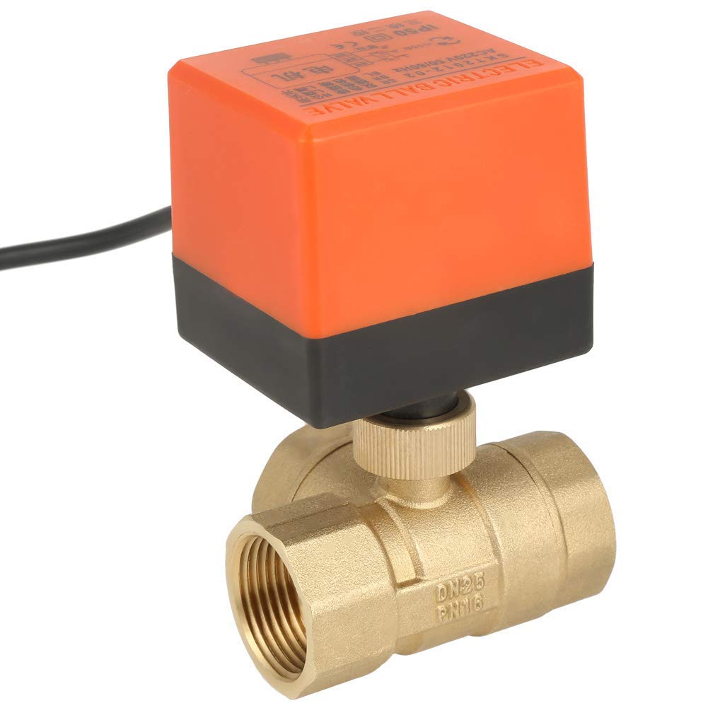Válvula de Bola Motorizada, Válvula de Bola de Latón DN25 / G1 ", Válvula de 3 Cables Motorizada de 3 Vías DN25 AC 220 V, para Agua, Aire, Aceite y Otros Entornos