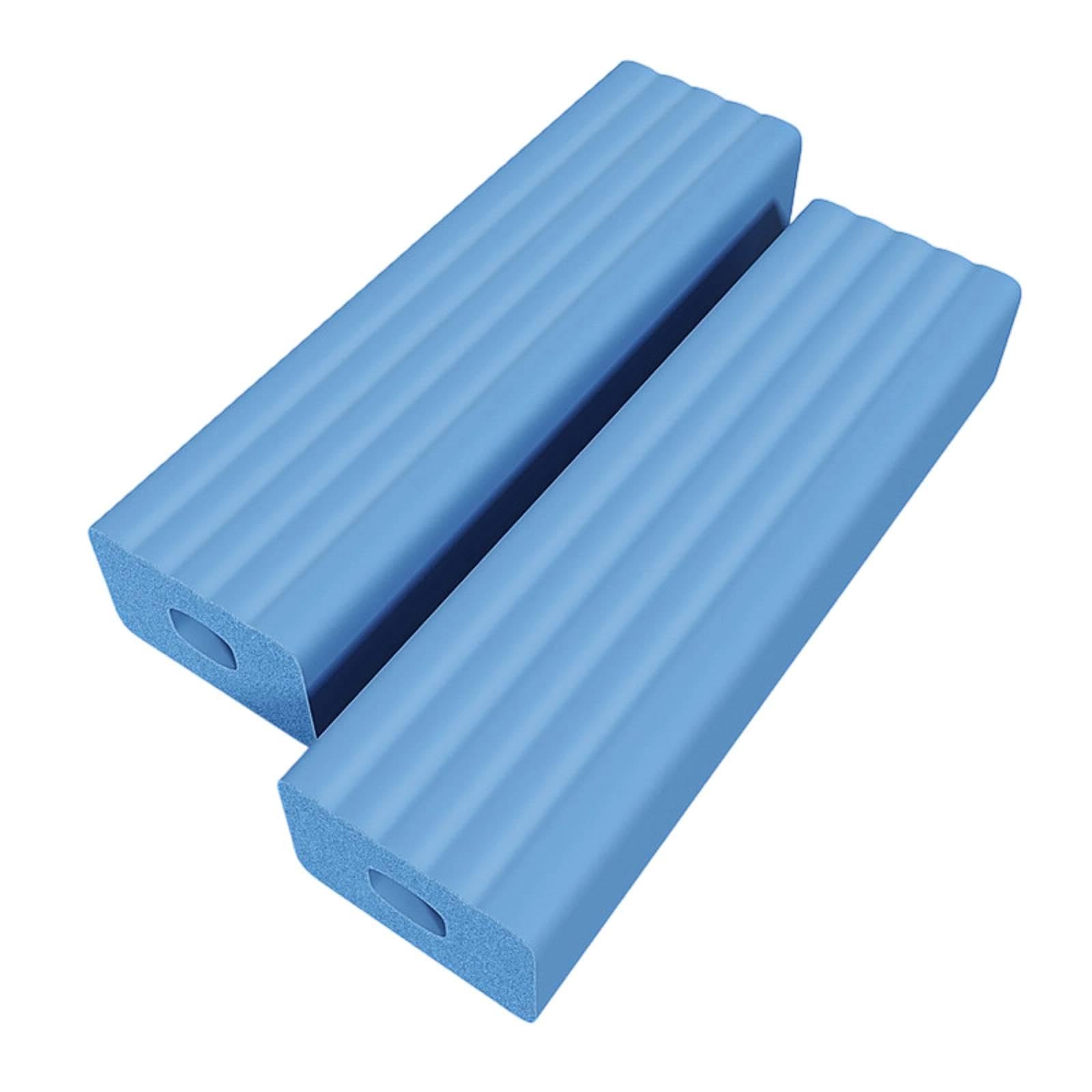2 Pieces Barbell Pad Shock-Absorbing Deadlift Cushion Pad Noise-Reducing Weightlifting Block with Handhold for Weightlifters, Home Gym Owners Blue-image-27