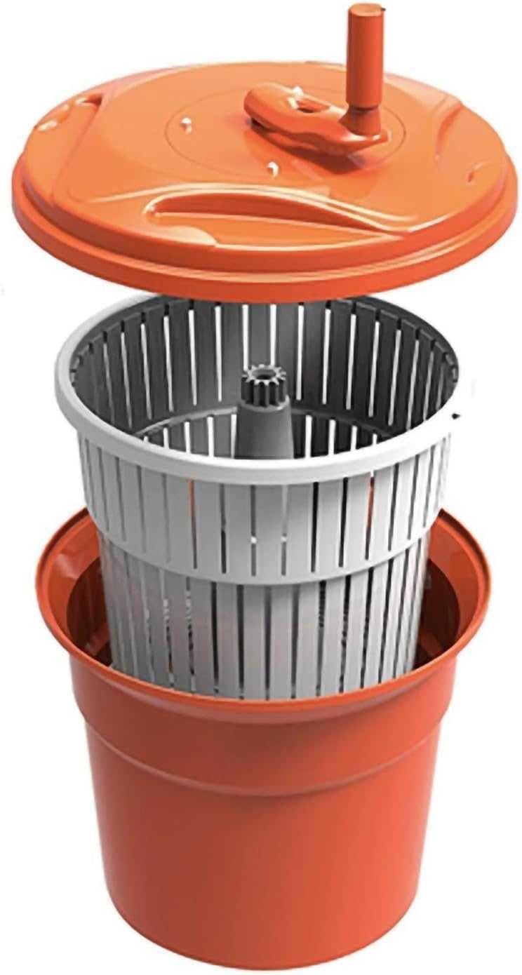 Centrifugador manual de ensalada de gran capacidad, eficiente secador de lechuga para uso en la cocina, perfecto para chefs caseros, fácil de limpiar y usar, ideal para preparar ensaladas frescas