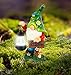 WOGOON Garden Gnome Statue, Resin Figurine with Bright Solar Lantern Lights and Welcome Sign, Outdoor Solar Illumination Decorations for Indoor Patio Lawn Garden Room,Birthday Housewarming Gift