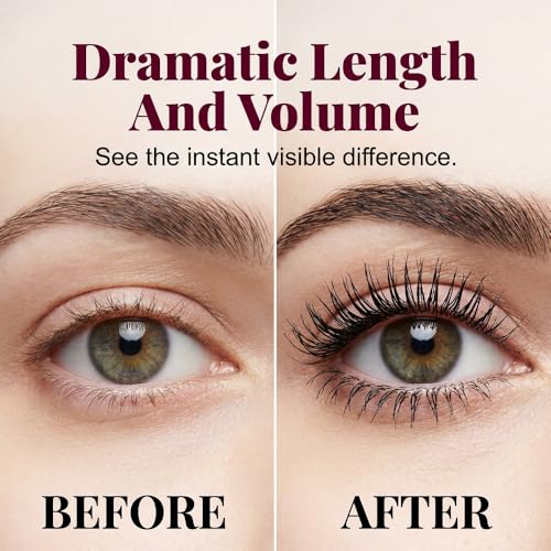 Image of Mascara for Older Women 60 Plus, Waterproof Mascara for Volume and Length, 3D Curling Eyelash Long-lasting, Washable, Smudge Proof & No Flaking (Black*2)